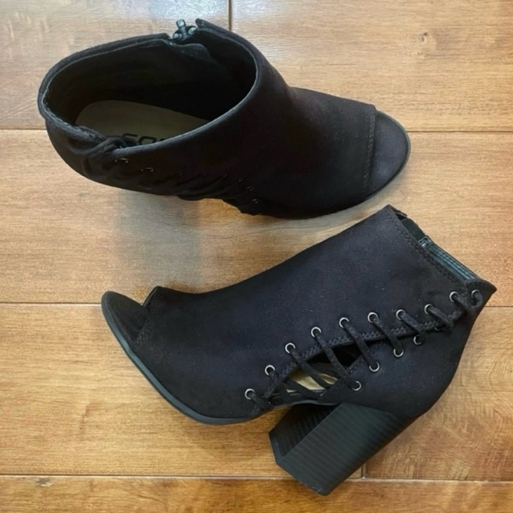 SODA Open Toe Booties
